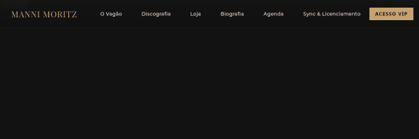 Screenshot de Hub artístico completo para cantora de Country Rock Atmosférico