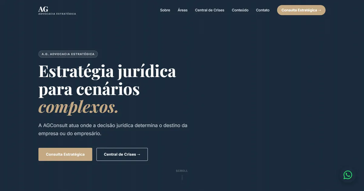 Um escritório de advocacia que voltou quatro vezes: site, logotipo, papel timbrado e fotos